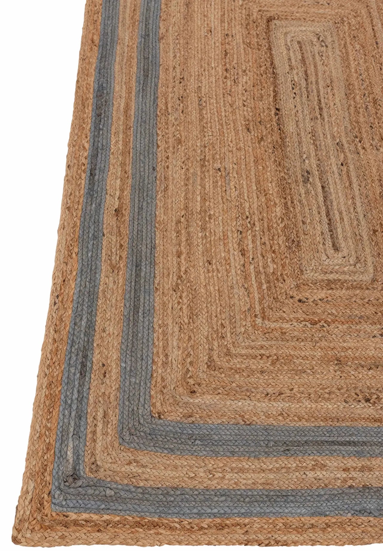 Rectangle Jute with Gray Border - Milagro Collective