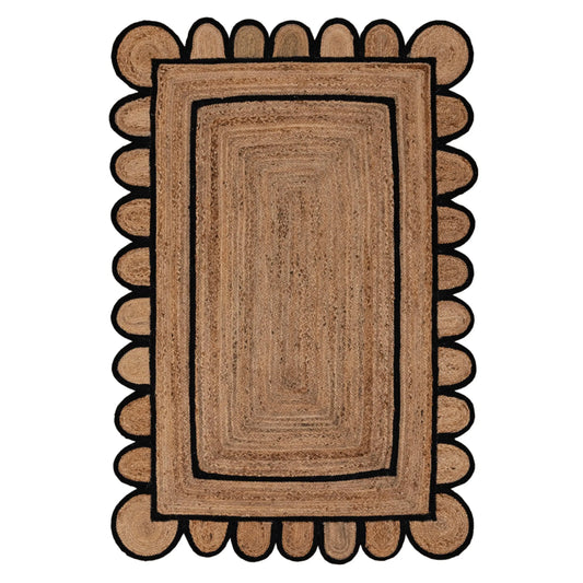 Scallop Jute with Black Border - Milagro Collective