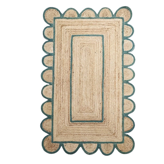 Scallop Jute with Hunter Border - Milagro Collective