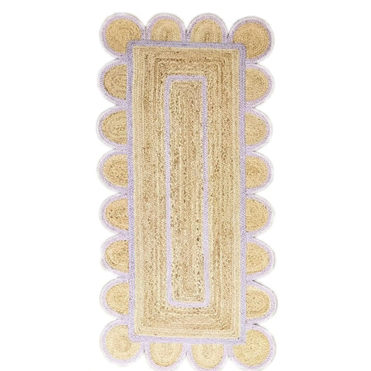 Scallop Jute with Lavender Border - Milagro Collective