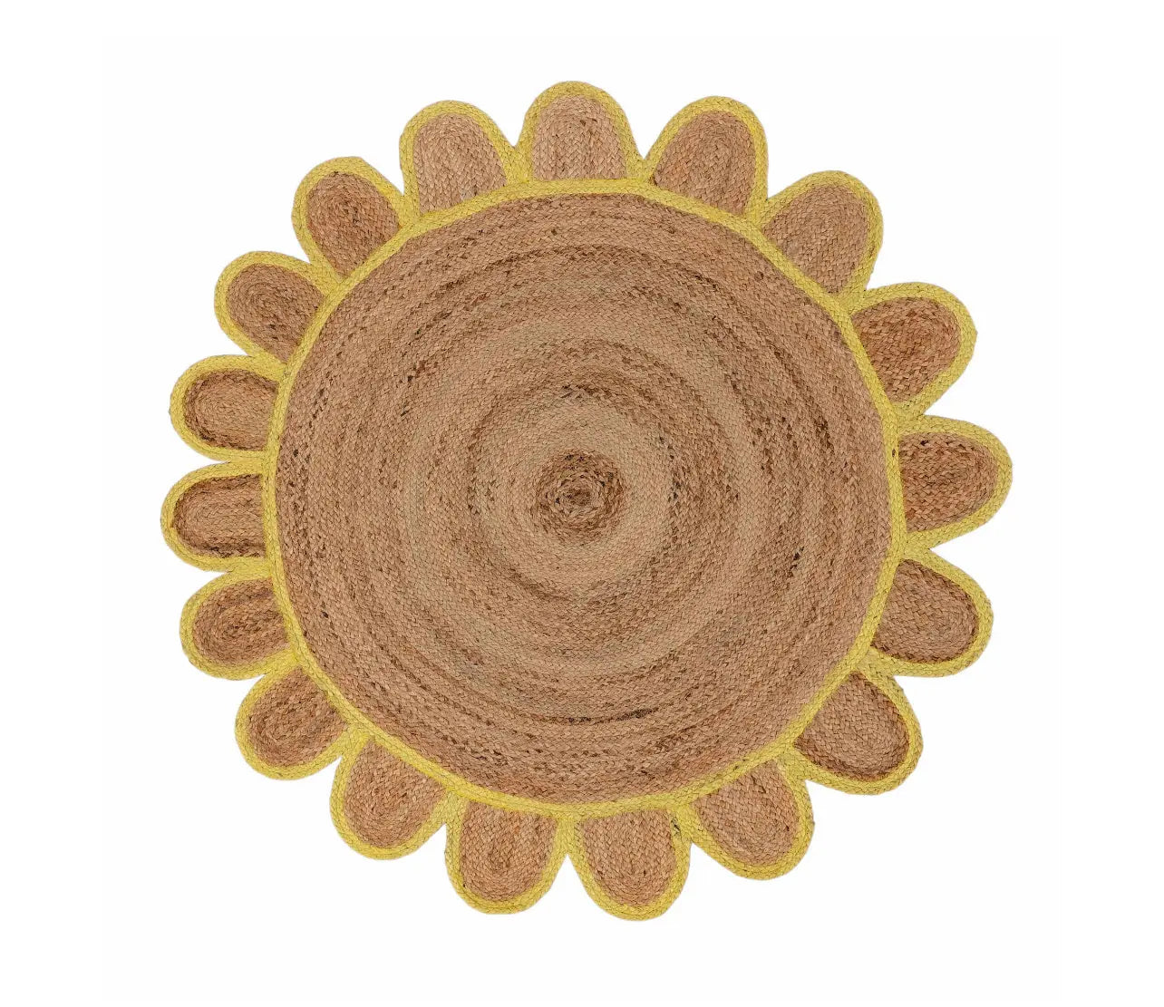 Scallop Jute with Yellow Border - Milagro Collective