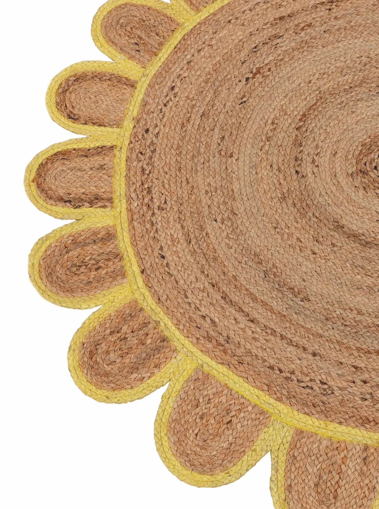 Scallop Jute with Yellow Border - Milagro Collective