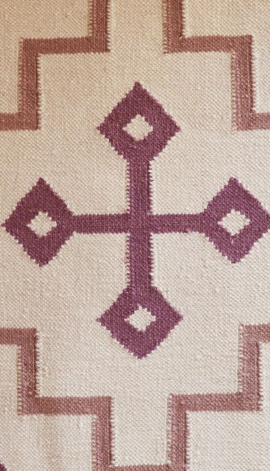 Pink Landmark Flatweave Dhurrie