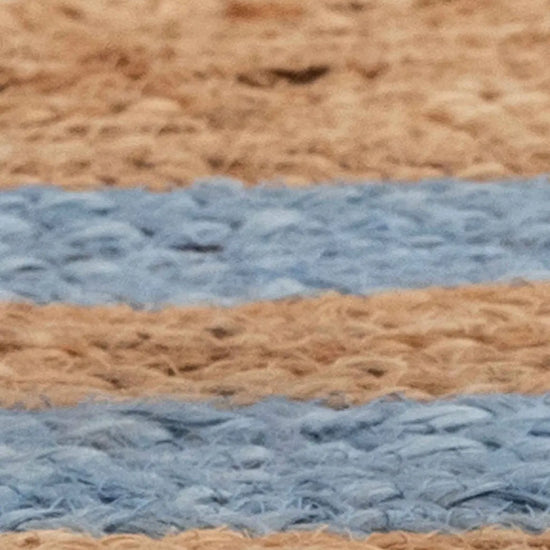 Rectangle Jute with Classic Blue Border - Milagro Collective