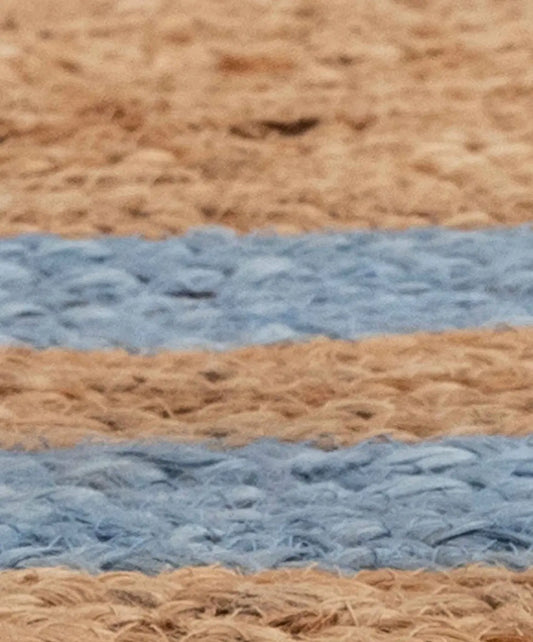 Rectangle Jute with Classic Blue Border - Milagro Collective