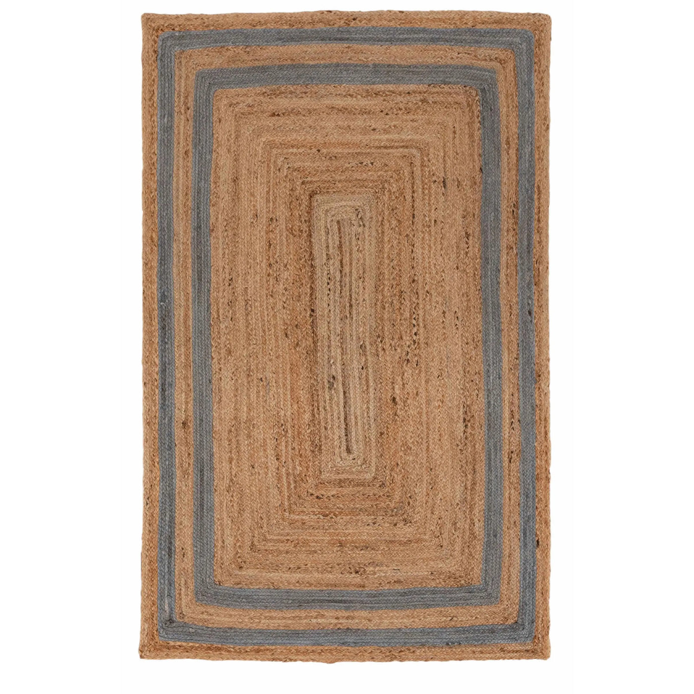 Rectangle Jute with Gray Border - Milagro Collective