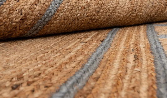Rectangle Jute with Gray Border - Milagro Collective