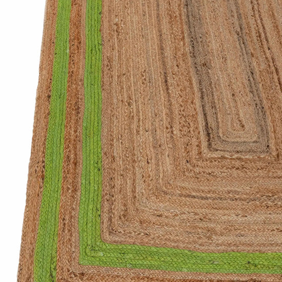 Rectangle Jute with Lime Border - Milagro Collective