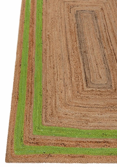 Rectangle Jute with Lime Border - Milagro Collective