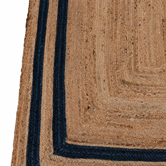 Rectangle Jute with Navy Border - Milagro Collective