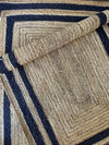 Rectangle Jute with Navy Border - Milagro Collective