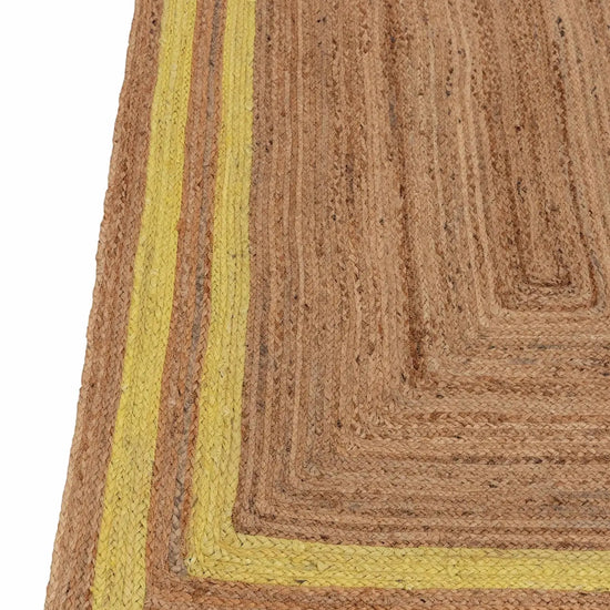 Rectangle Jute with Yellow Border - Milagro Collective