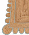 Scallop Jute with Baby Blue Border - Milagro Collective