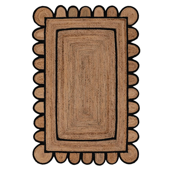Scallop Jute with Black Border - Milagro Collective