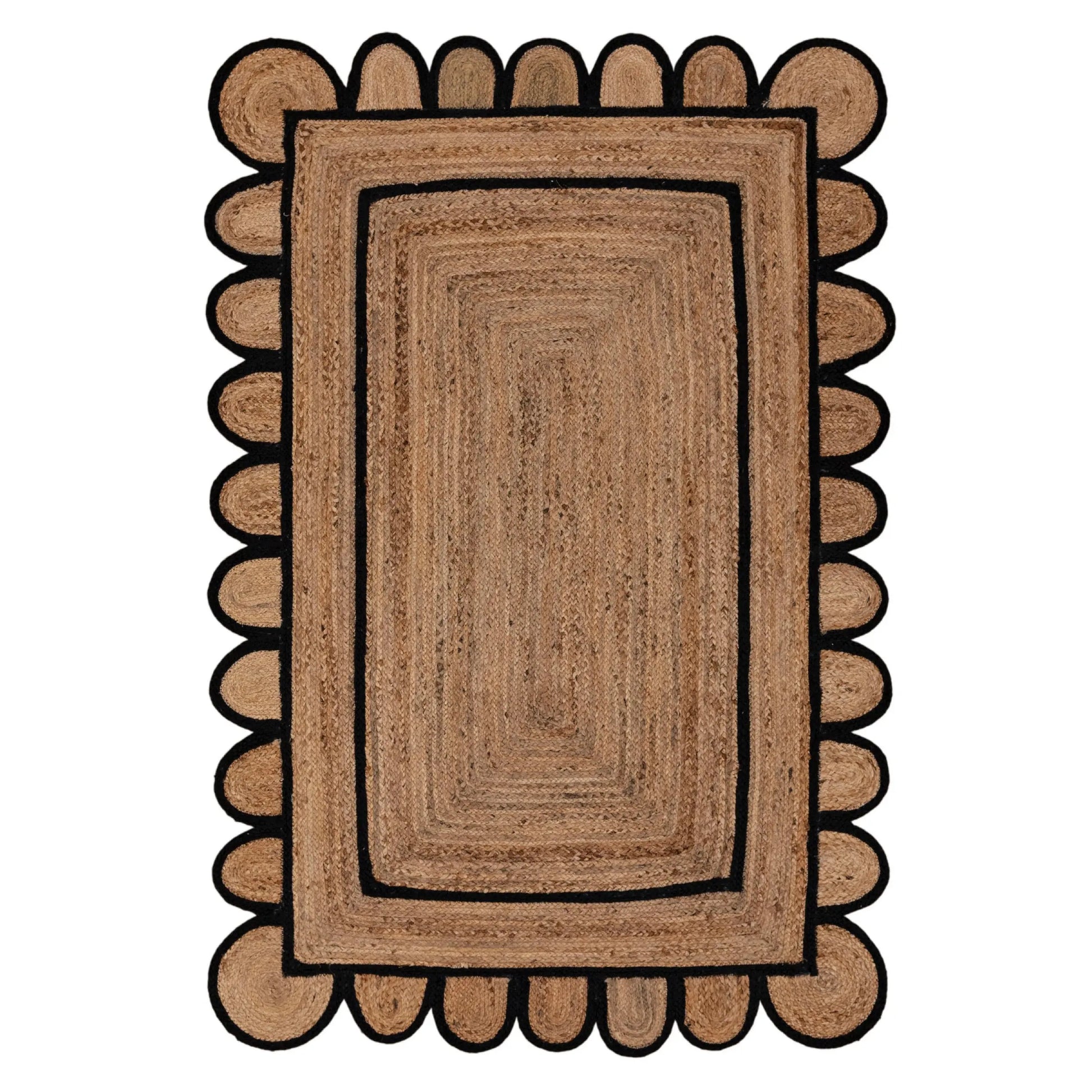 Scallop Jute with Black Border - Milagro Collective