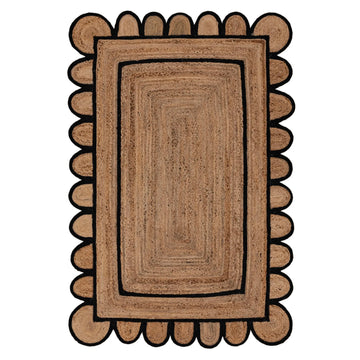 Scallop Jute with Black Border - Milagro Collective