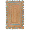 Scallop Jute with Blue Border - Milagro Collective