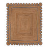 Scallop Jute with Classic Blue Border - Milagro Collective