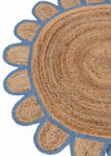 Scallop Jute with Classic Blue Border - Milagro Collective
