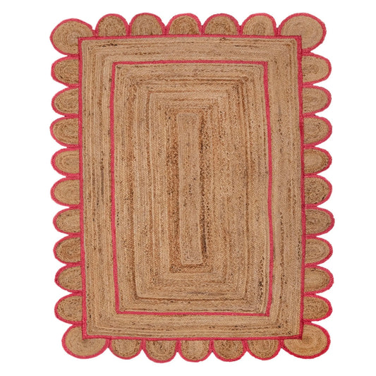 Scallop Jute with Fuchsia Border - Milagro Collective