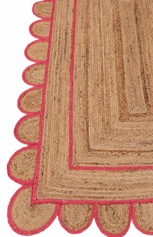 Scallop Jute with Fuchsia Border - Milagro Collective