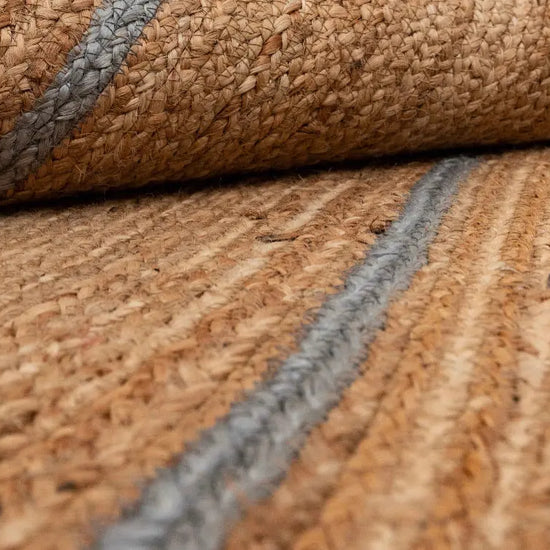 Scallop Jute with Gray Border - Milagro Collective