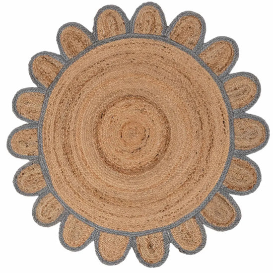 Scallop Jute with Gray Border - Milagro Collective
