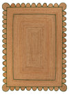 Scallop Jute with Green Border - Milagro Collective