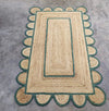 Scallop Jute with Hunter Border - Milagro Collective