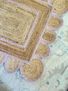 Scallop Jute with Lavender Border - Milagro Collective