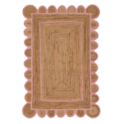 Scallop Jute with Light Pink Border - Milagro Collective