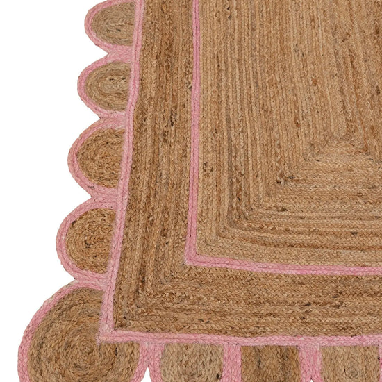 Scallop Jute with Light Pink Border - Milagro Collective