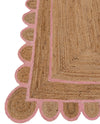 Scallop Jute with Light Pink Border - Milagro Collective