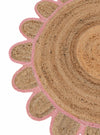 Scallop Jute with Light Pink Border - Milagro Collective