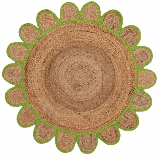Scallop Jute with Lime Border - Milagro Collective