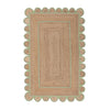 Scallop Jute with Mint Border - Milagro Collective