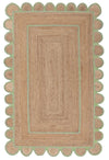 Scallop Jute with Mint Border - Milagro Collective