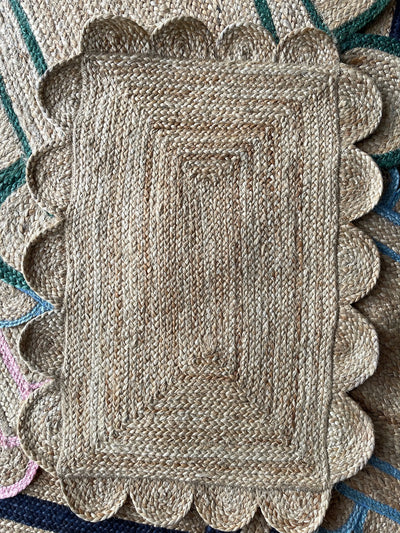 Scallop Jute with Natural Border - Milagro Collective