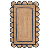 Scallop Jute with Navy Border - Milagro Collective