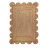 Scallop Jute with Orange Border - Milagro Collective
