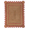Scallop Jute with Red Border - Milagro Collective