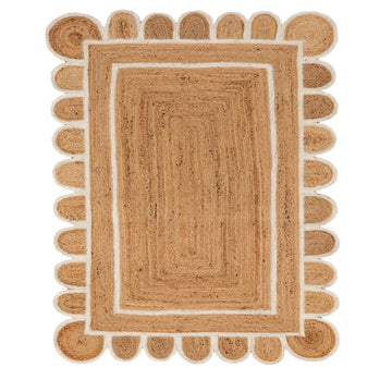 Scallop Jute with White Border - Milagro Collective