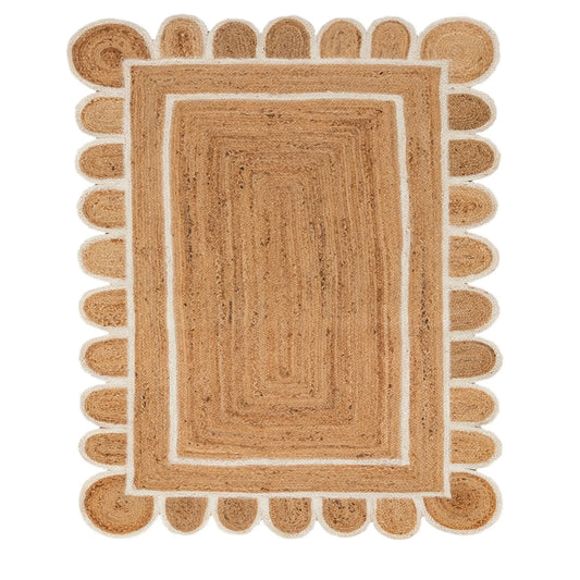 Scallop Jute with White Border - Milagro Collective
