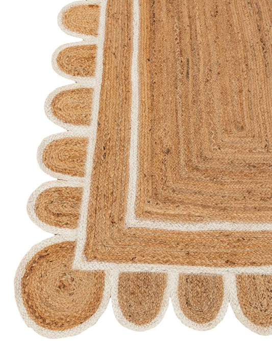 Scallop Jute with White Border - Milagro Collective