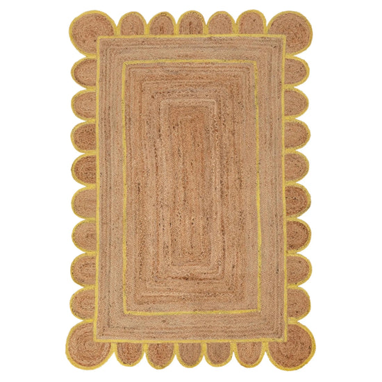 Scallop Jute with Yellow Border - Milagro Collective