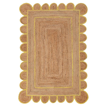 Scallop Jute with Yellow Border - Milagro Collective