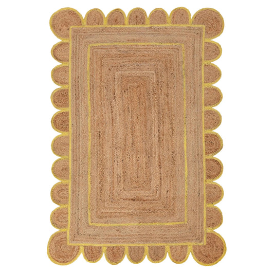 Scallop Jute with Yellow Border - Milagro Collective