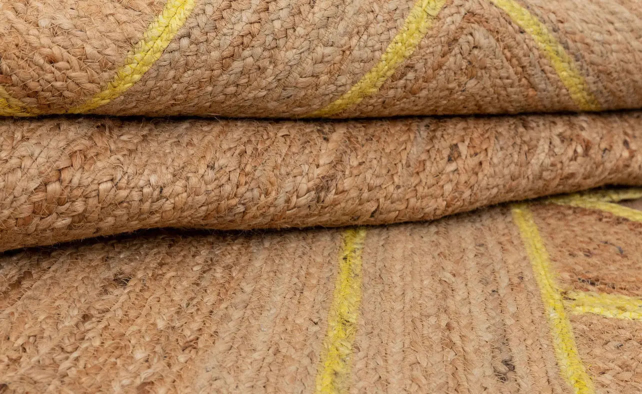 Scallop Jute with Yellow Border - Milagro Collective