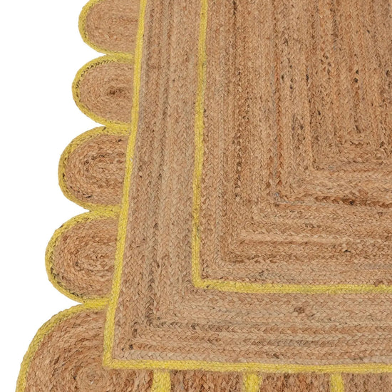 Scallop Jute with Yellow Border - Milagro Collective