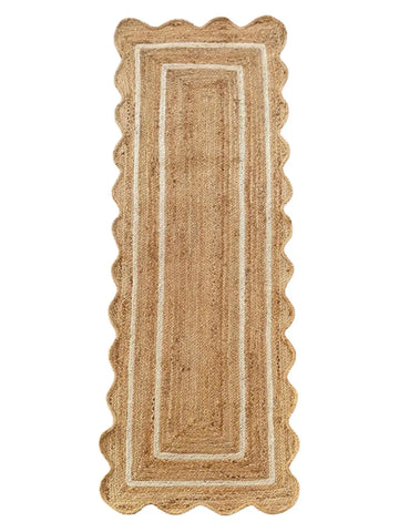 Wavy Jute with White Border - Milagro Collective